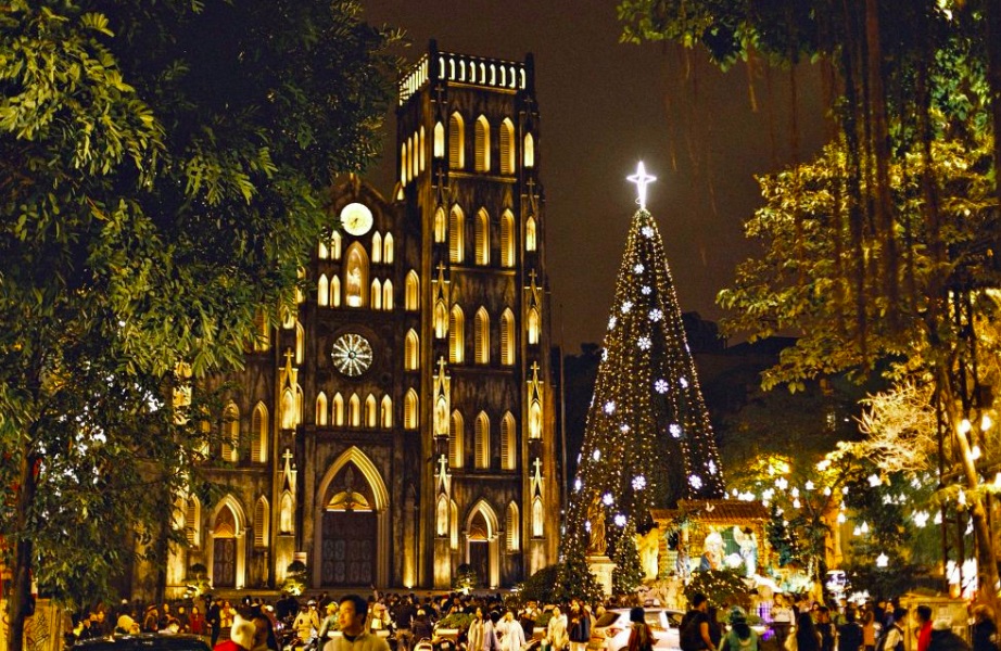 Nhà thờ lớn Hà Nội - một trong những điểm đến nổi tiếng vào dịp Giáng Sinh