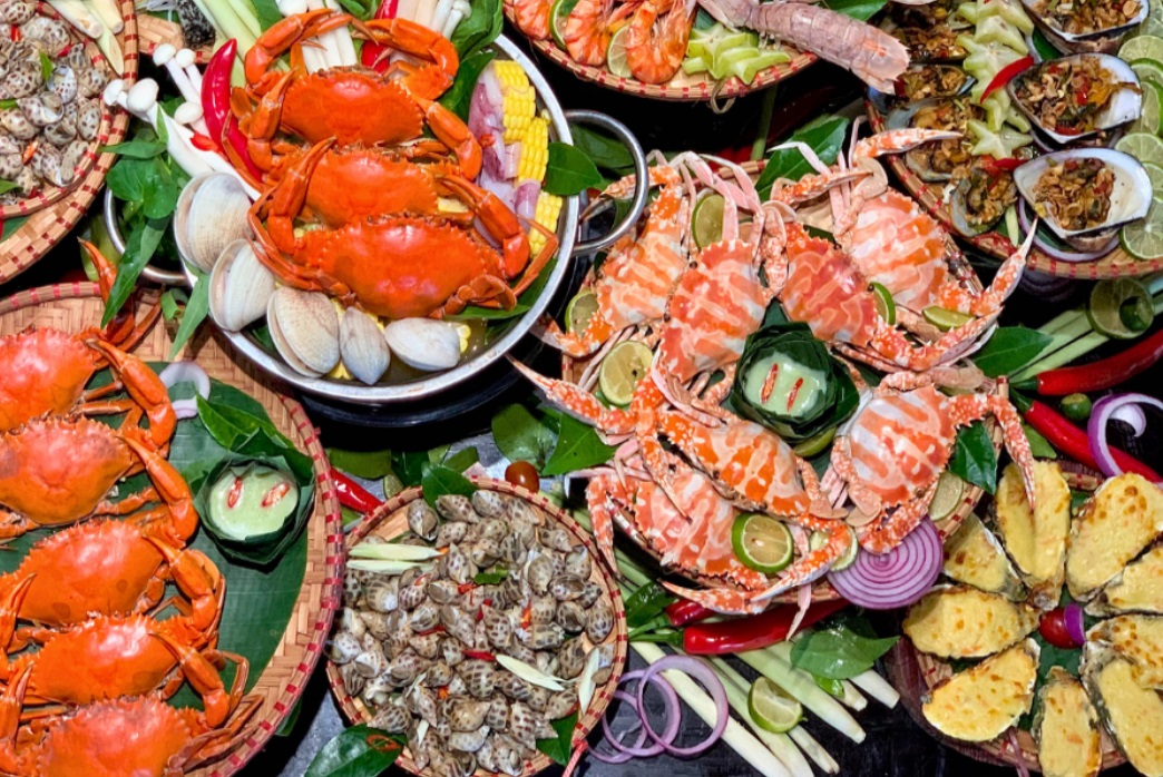 Bay Seafood Buffet có đầy đủ các loại hải sản cho bạn tha hồ lựa chọn